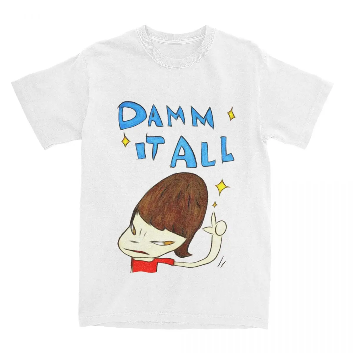 Yoshitomo Nara Damm It All Shirt Accessories Men Women's Cotton Leisure Tees Short Sleeve Clothes Adult