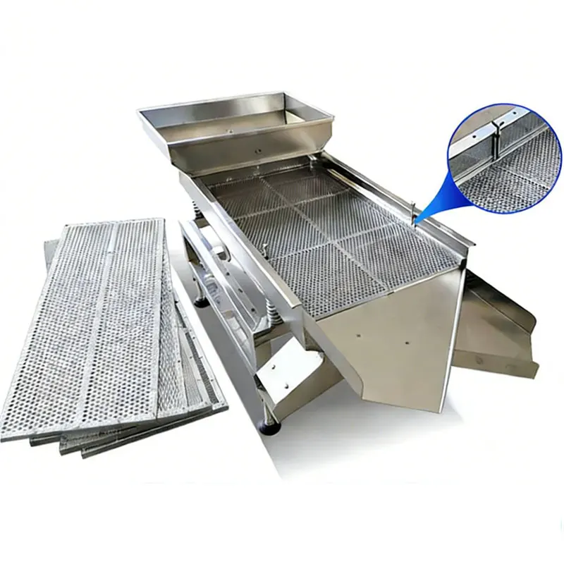 50*120cm Vibrating Sieve Machine Stainless Steel Vibrating Separator Industrial Plastic Grain Tea Separation Screen Equipment
