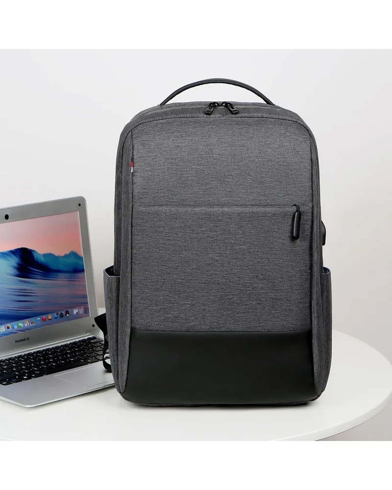 

Sturdy Textured Oxford Backpack Multi-scene Use Student Office Travel Laptop Bag