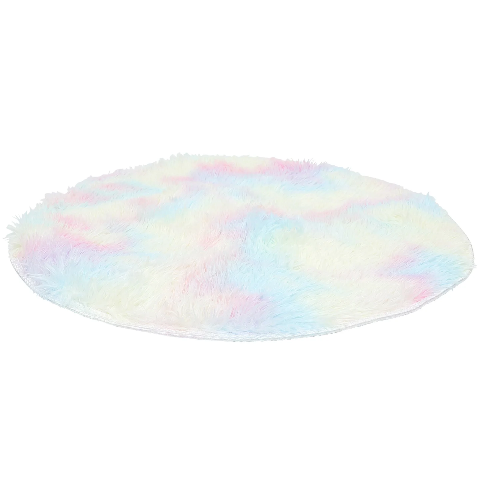 

1 pc Round Floor Carpet Nordic Style Bedroom Rug Living Room Mat Rainbow Decor Soft Polyester Water Absorbent Home Decoration