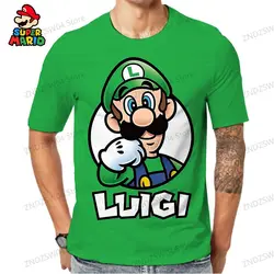 Parent-child Wear Y2k Men's Children's T-Shirt Tops 2026 Harajuku Style Super Mario Streetwear T-shirts Fashion Mens Clothes