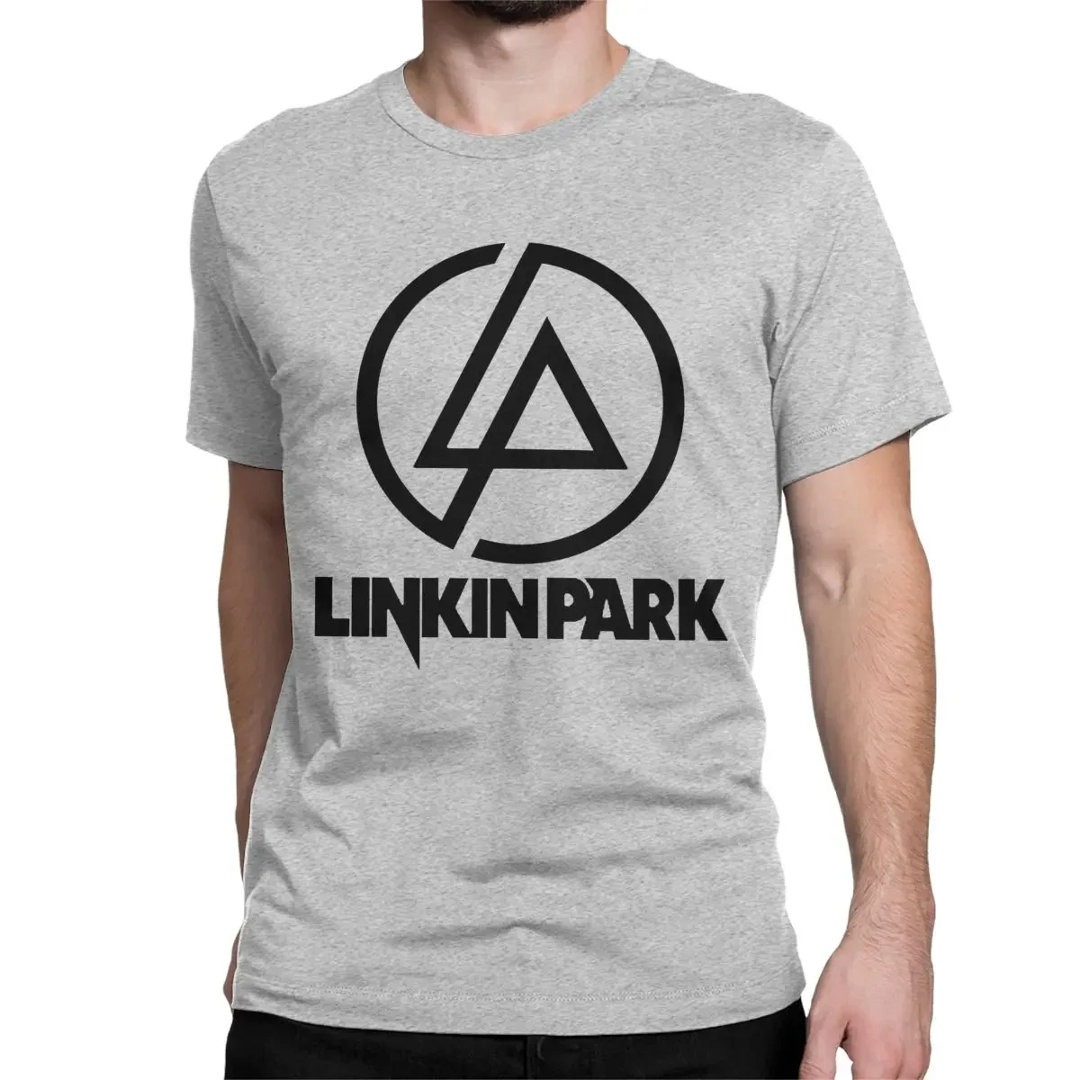 Funny Linkinpark Logo T-Shirt Men Women Crewneck Cotton T Shirt Rock Music Short Sleeve Tee Shirt Birthday Present Clothes