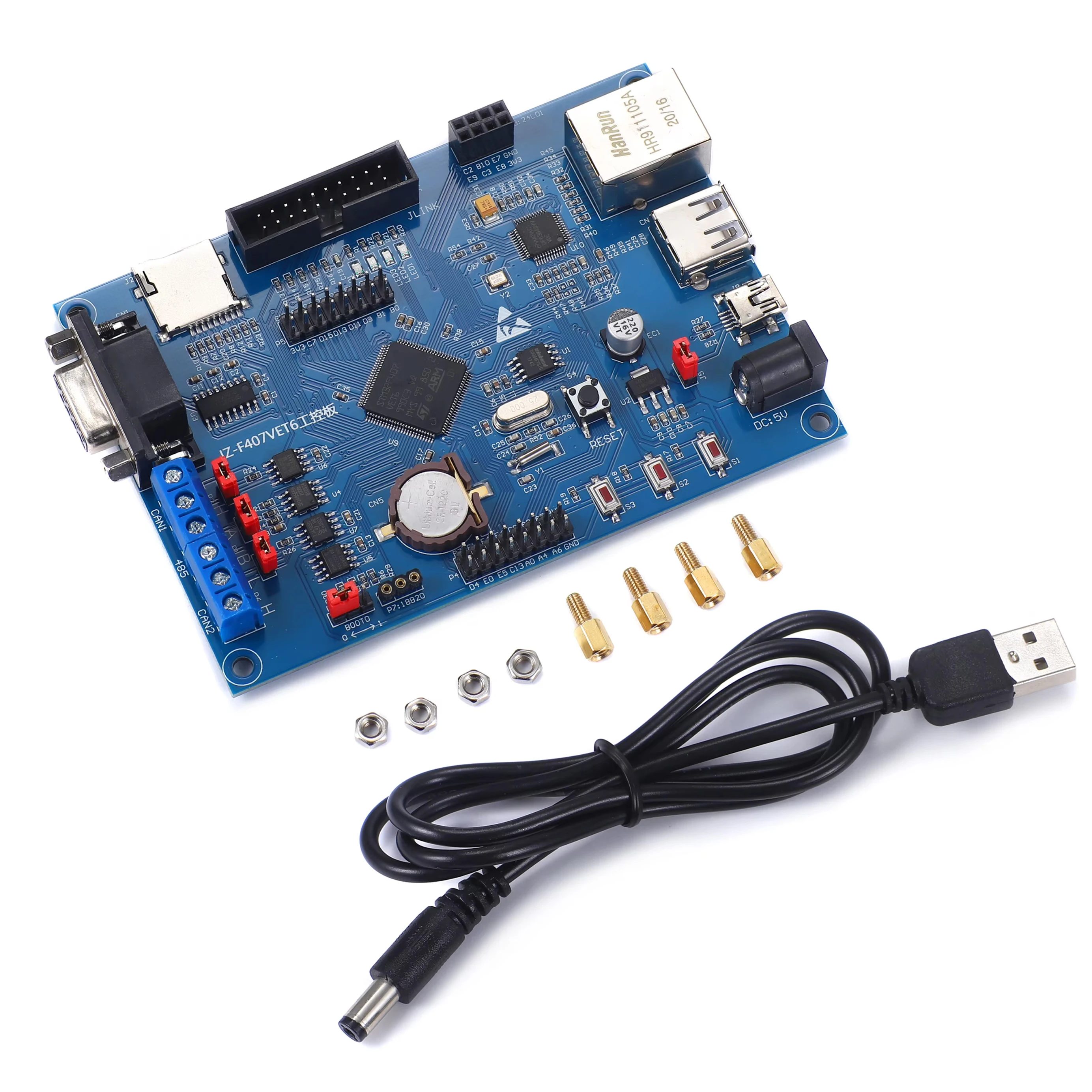مجلس تطوير التحكم الصناعي STM32F407VET6 التعلم 485 المزدوج يمكن إيثرنت إنترنت الأشياء STM32 الأصلي