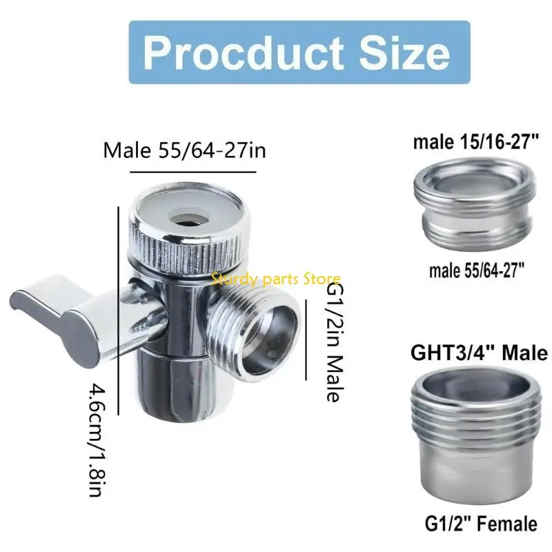 97QC صنبور محول صمامات سبيكة بالوعة صنبور الفاصل للمطبخ والحمام