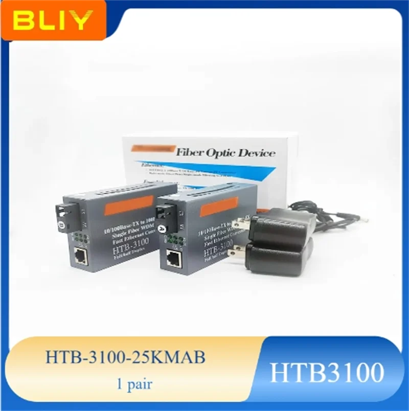 Fiber optic transceiver HTB-3100-25KMAB 100M single mode single fiber transceiver manufacturer