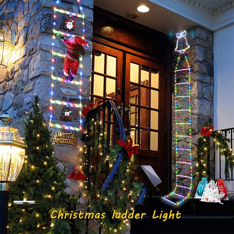 Santa Claus Climbing Ladder Light 3m/2m Christmas Decorations 2024 Waterproof Light for Indoor Outdoor Christmas Decor Navidad