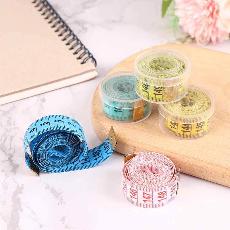 150cm/60" Body Measuring Ruler Sewing Measuring Tape Soft Random Color Sewing Tailor Tape Measure Centimeter Meter