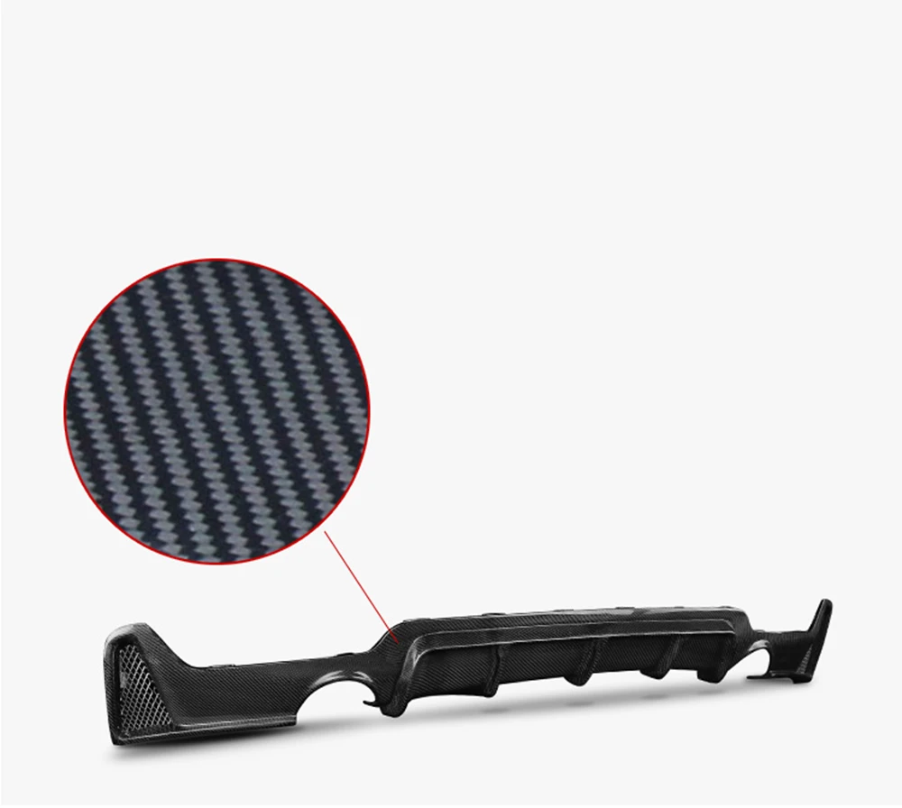 For BMW 4 Series F32 F33 F36 435i M Tech Sport 2014-2020 Rear Bumper Diffuser Lip Carbon Fiber Look Boot Splitter Spoiler Kit view 5