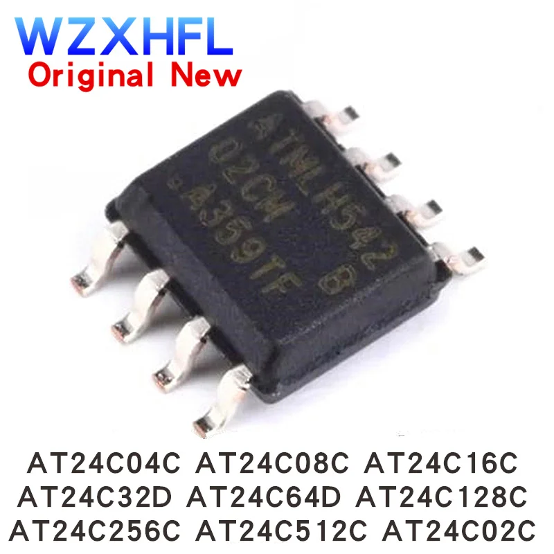 10PCS AT24C02C-SSHM-T AT24C02/04/08/16/32/64/128/256/512 SOIC-8 AT24C128C-SSHM-T AT24C256C-SSHL-T AT24C02 24C02 SMD EEPROM IC