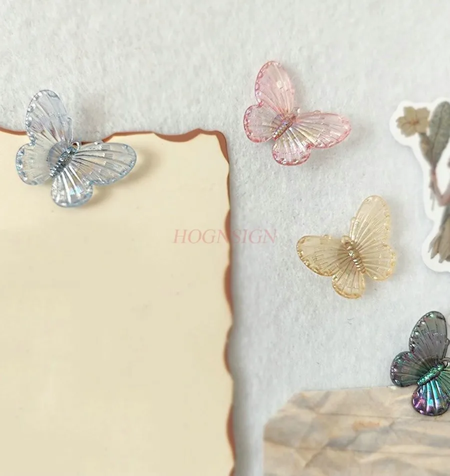 7pcs Colorful Butterfly Felt Cork Board Tie Photo Wall Nail Message Board Decorative Pin Button Decoration