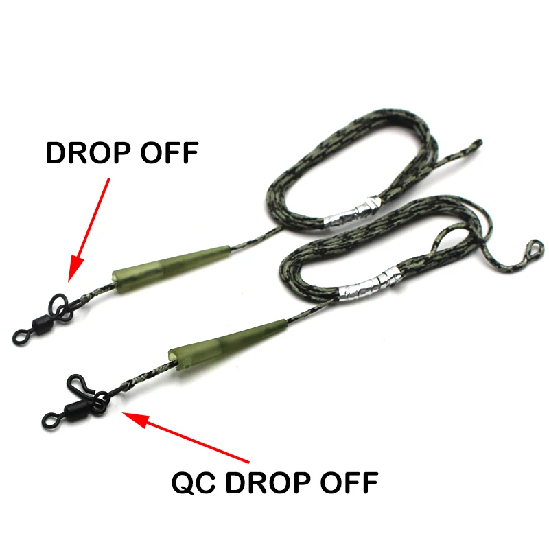 Carp Fishing Rig Line 12 Strand Braid Hooklink  Ready Tie Ready Leadcore Loop QC Swivel  For Helicopeter Rig Accessories Tackle