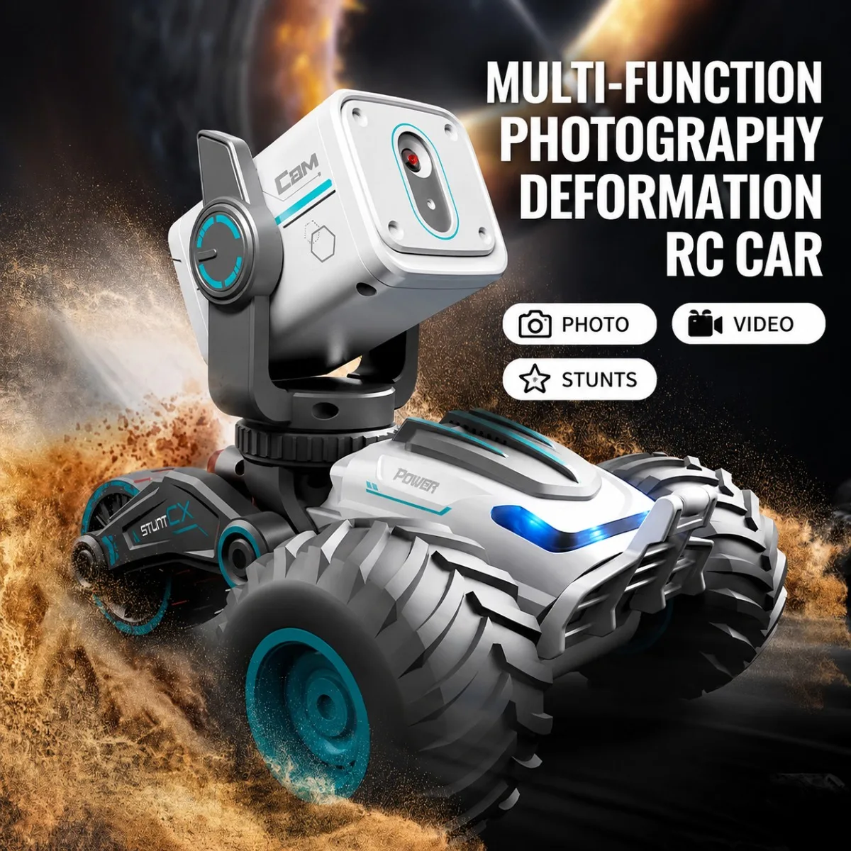 Remote Control Car With Video Call HD Camera Real-Time Video Off-Road Drifting  Toy For Kids