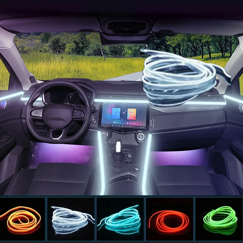 

Auto Decorative Cold Light Dashboard Console Led Ambient Lamp Strips 1-5M