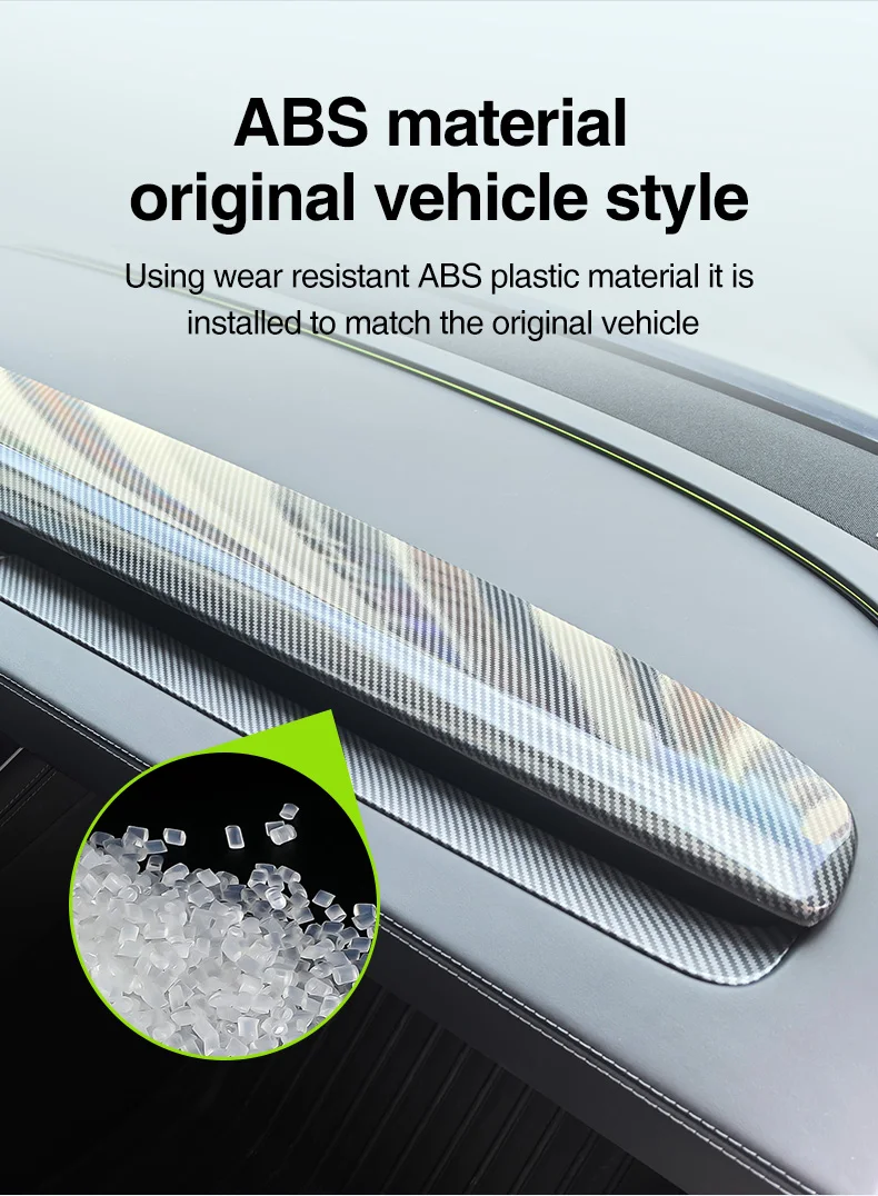 Für Tesla Model 3 Highland Armaturenbrett-Abdeckung Model Y Juniper Model Y L 2025 ABS-Verkleidungsleiste Split-Streifen-Abdeckung Innenraum-Zubehör – Detail 6