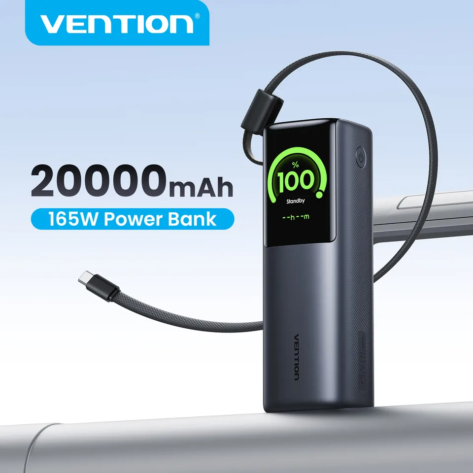 Vention מטען נייד 20000mAh 165W PD לטעינה מהירה