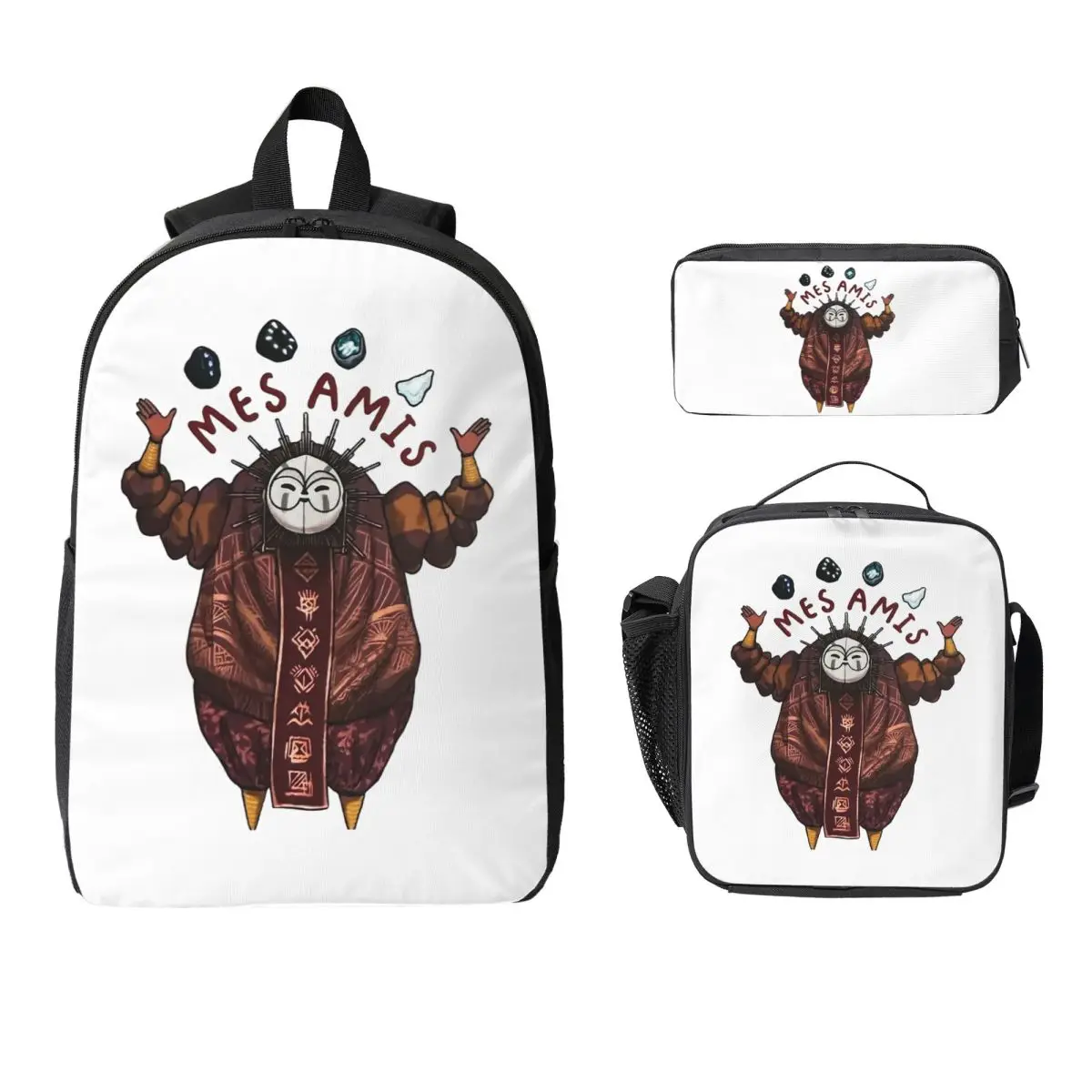 

Esquie And Rock Friends Clair Obscur Expedition 33 Backpack BookBag School Bag Computer Shoulder Bags 3ps Lunch Bag Pencil Case