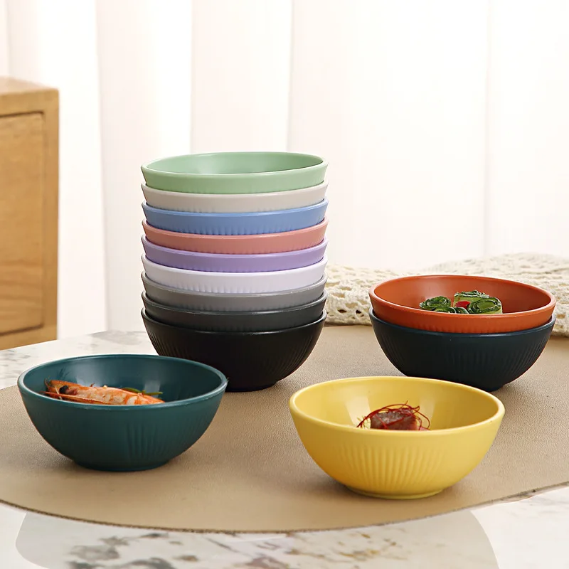 Plastic Bowl Multipurpose Deep Plates Salad and Pasta Bowls Unbreakable Reusable Light Weight Bowl for Salad Soup Ramen Rice Use