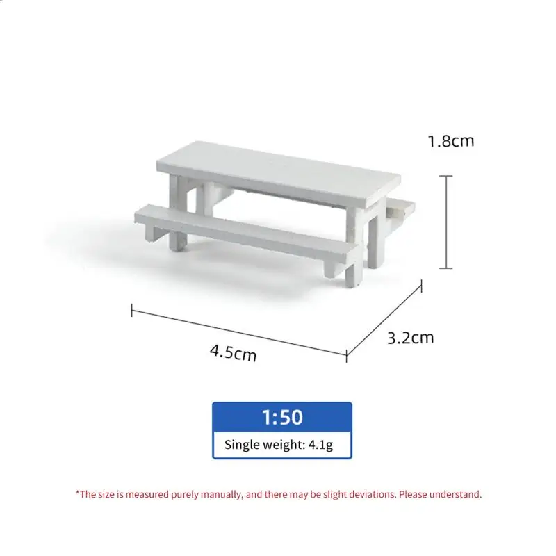 10 Stuks Model Bank 1:50 Ho Schaal Picknicktafel Stoel Mini Bank Bank Bank Spoorlijn Lay-Out Micro Landschappen Beeldjes Miniaturen