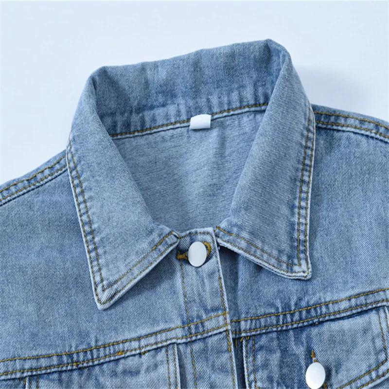 Jaket Jeans Wanita 2022 Mantel Musim Semi Baru Antik Longgar Jaket Denim Pakaian Luar Musim Gugur Chic Jaket Wanita S-5XL