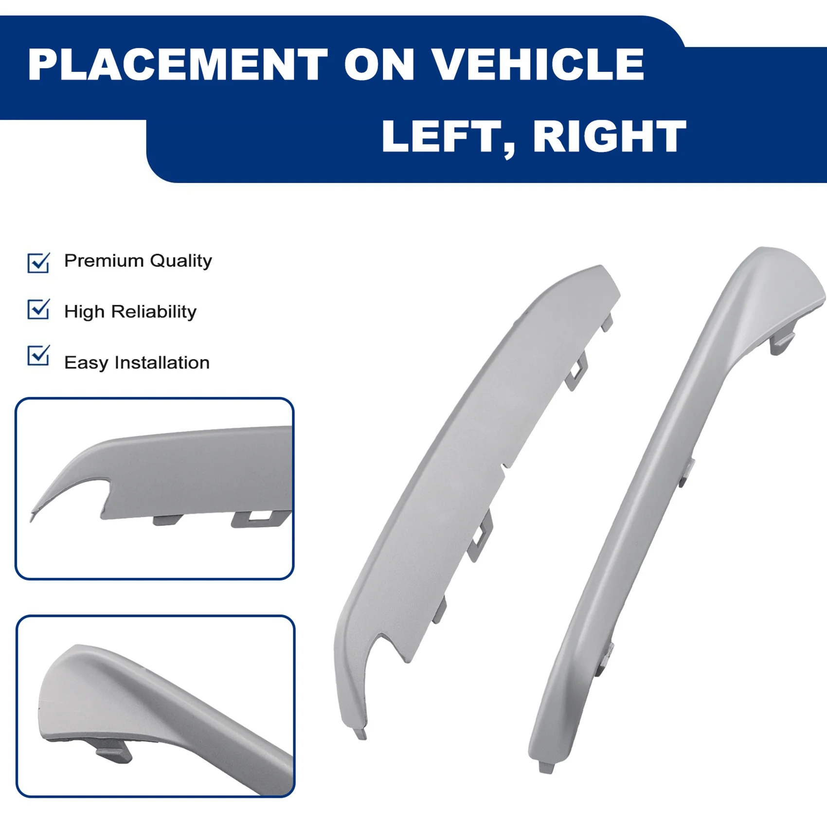 

A02Q-Left+Right Front Bumper Outer Grille Trim Molding For BMW X6 F16 2015-2019 51117343259 51117343260