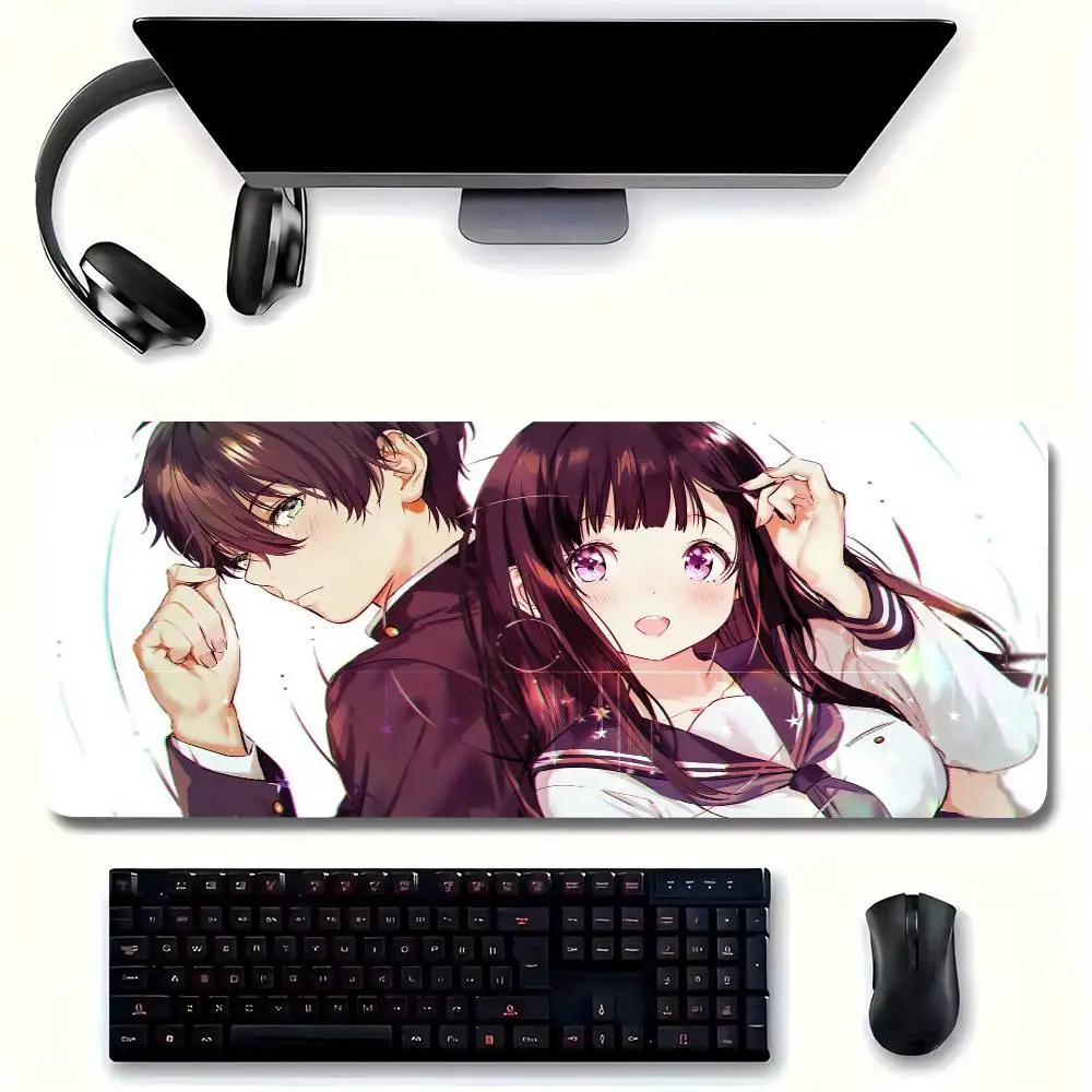 Hyouka Anime Mousepad Non-slip Suitable For Office Computers Laptops E-sports Game Desk Mats XXL Keyboard
