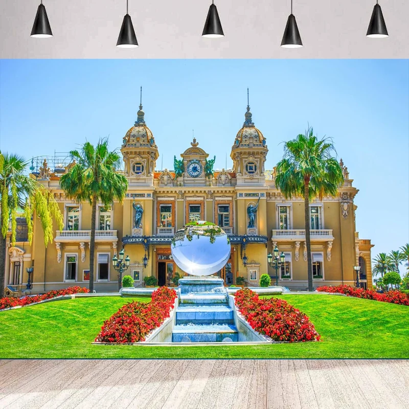 

Monaco Monte Carlo Photography Backdrop For Monte Luxurious Fountain One of The World's Three Major Casinos Photo Backround