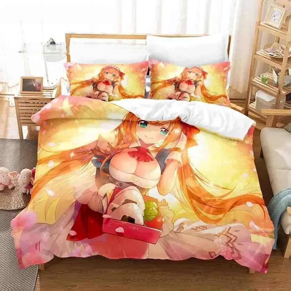 Anime Series Princess Duvet Cover Pillowcase Anime Character Duvet Set Luxury Bedding Set Boy Girl Gifts