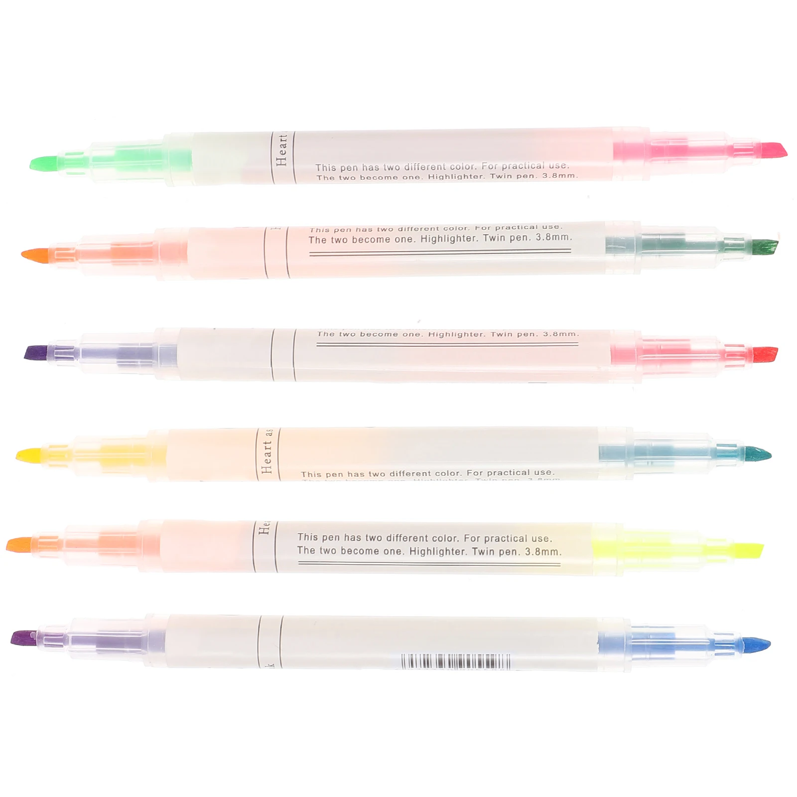 

6 Pcs Compact Scrapbook Marker Pen Highlighter Markers Colour Pencil School Plastic Small Marking Student Use