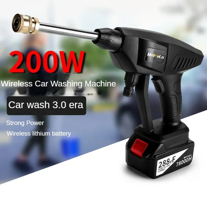 Durable MKL-10 Household High-Power Lithium Battery Portable Wireless Car Wash Machine High Pressure Water Gun Spraying Machine