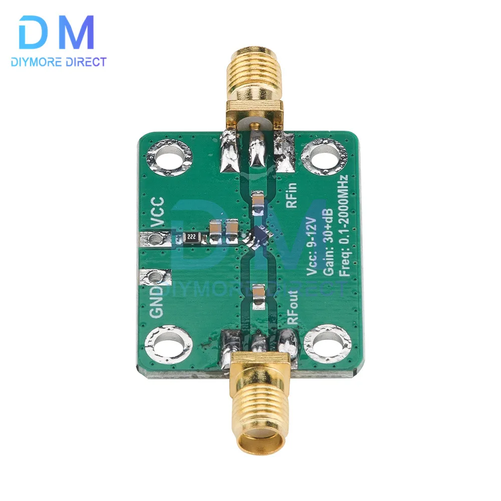 0.1-2000MHz 32dB Gain Broadband Low Noise High Frequency LNA RF Amplifier Module For FM HF VHF/UHF