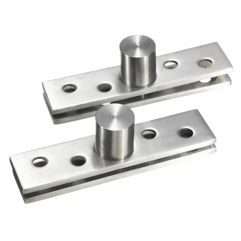 360 Degree Stainless Steel 1 Pair Rotating Hinge 74mm Length Silver Door Pivot Hinge Hardware