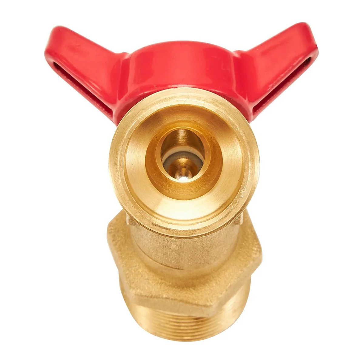 Outdoor Garden Hose Faucet Ball Valve Hose Bibb Shut Off Valve 3/4Inch Male NPT X 3/4Inch Male GHT Threaded