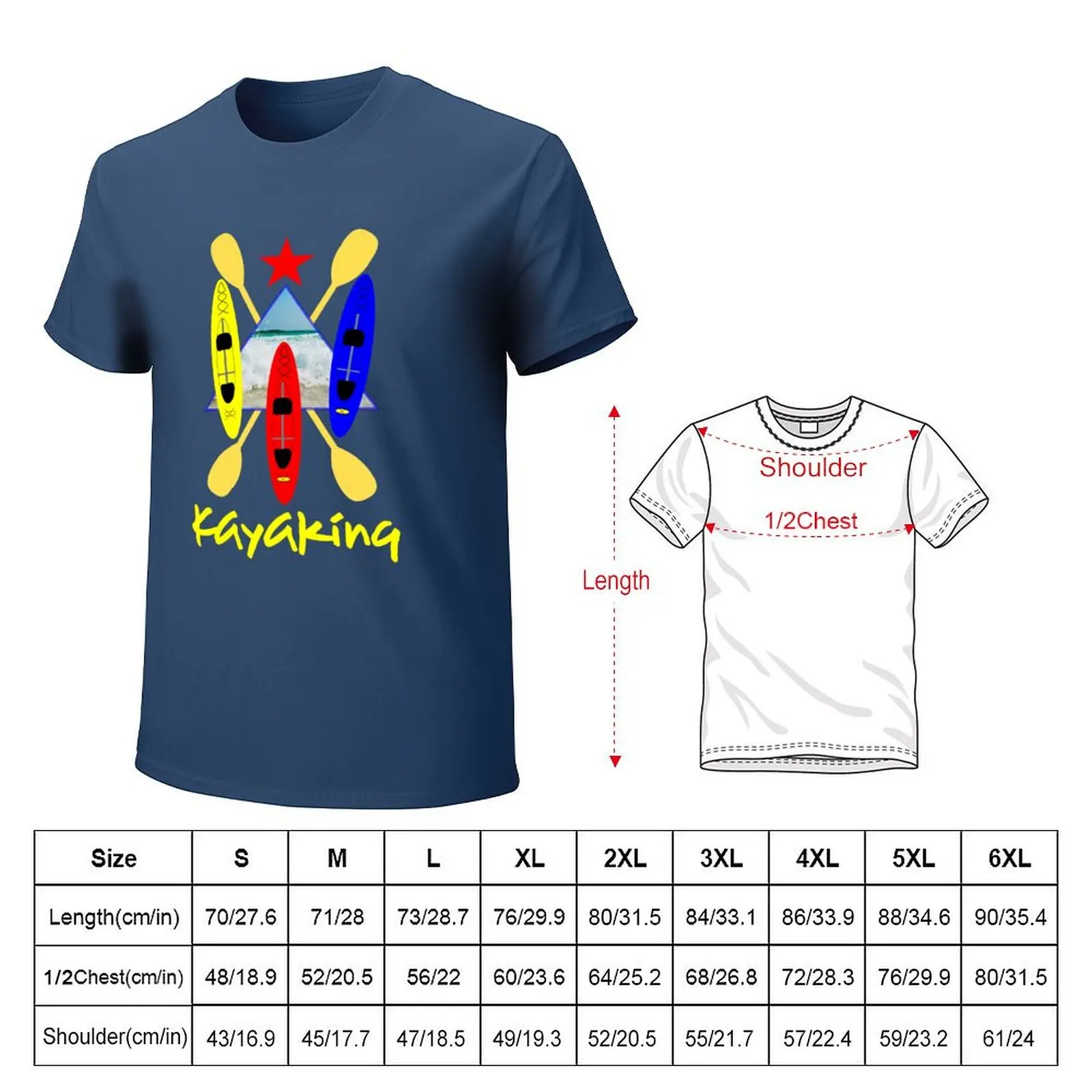 Kayaking Water Sports Fans Kayak Boats Graphic T-shirt sports fans hippie clothes men workout shirt