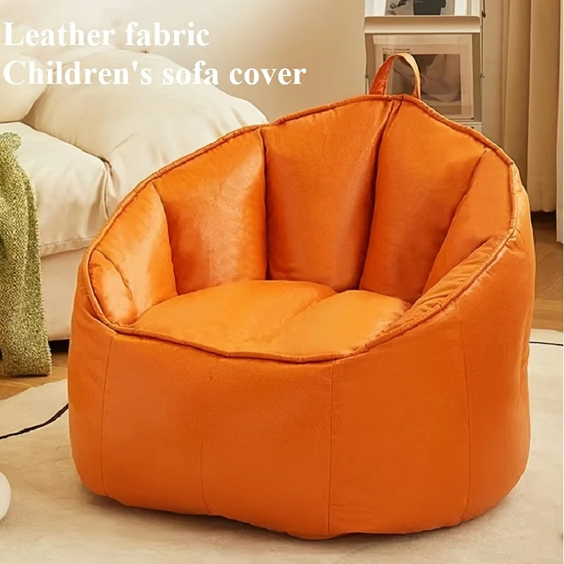 Summer Single Sofa Cover(Cover Only，No Filler)Waterproof Fabric Bean Bag Cover Backrest Armrest Design Cover For Girls Bedroom