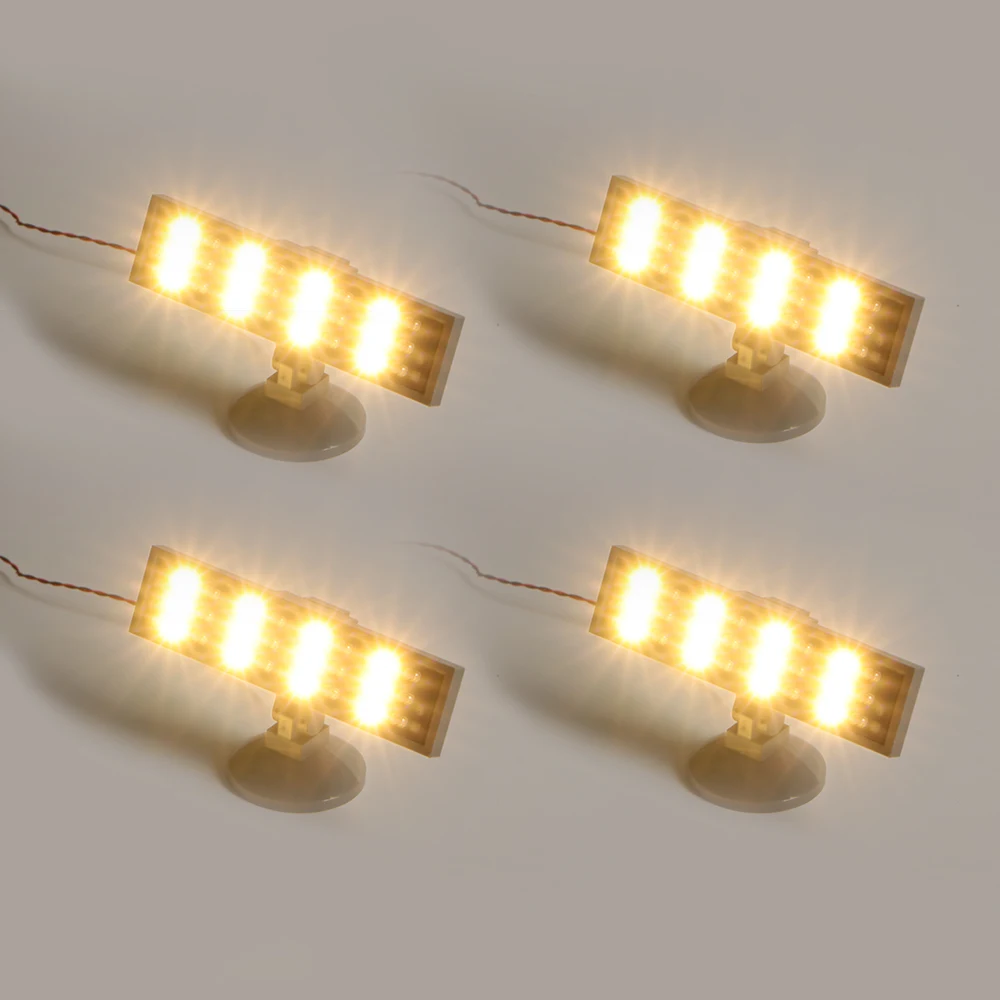 TEDDOO 4-teiliges Baustein-Lichtset, RGB-LED für Ziegel, hohe Helligkeit, ideale Strahler für Modelle, Außenbeleuchtung, Heimwerker 3