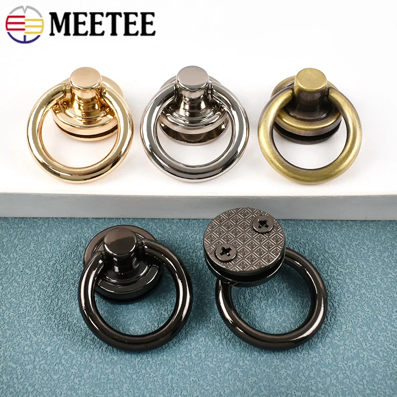 

4/10Pcs 20mm Metal O Ring Side Clip Buckles Bag Strap Chain Rivets Screw Hook Handbag Leather Connector DIY Handware Accessories