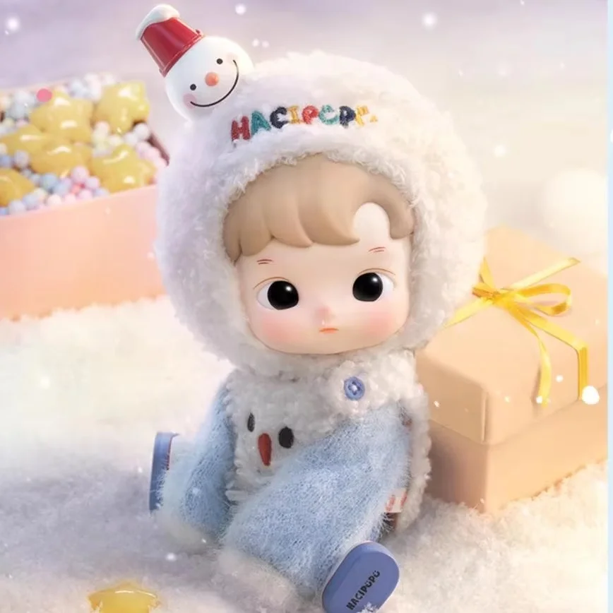 Spot Genuine Hacipupu Snowman Come To Visit Series Bjd Doll Kawaii Anime Action Figure Doll Tabletop Decoration Christmas Gift