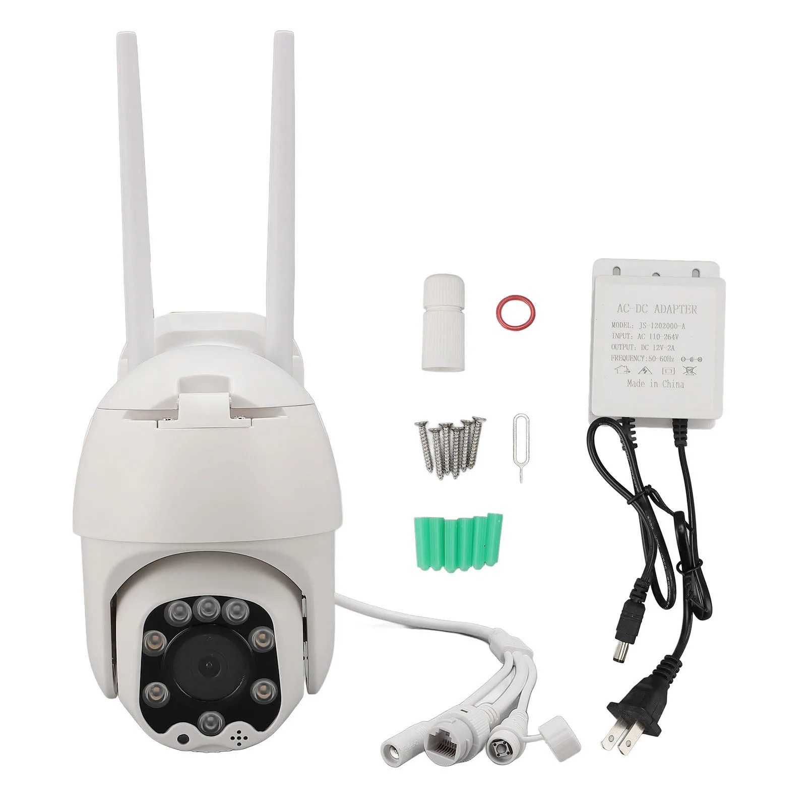 

Уличная камера видеонаблюдения 3 МП HD с углом обзора 320 градусов, двусторонней связью, циклической записью, Wi-Fi, для наружного использования