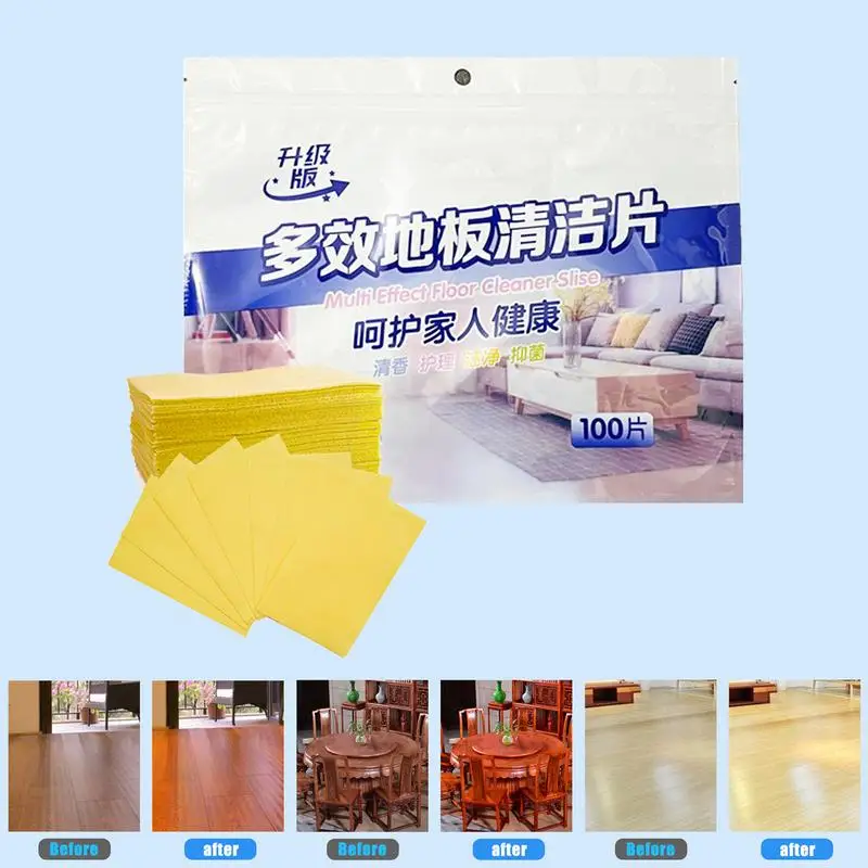 Household Floor Cleaners Multifunctional Floor Cleaner Sheets Compact Scented Multi-surface Cleaning Tablets For Wood Synthetic