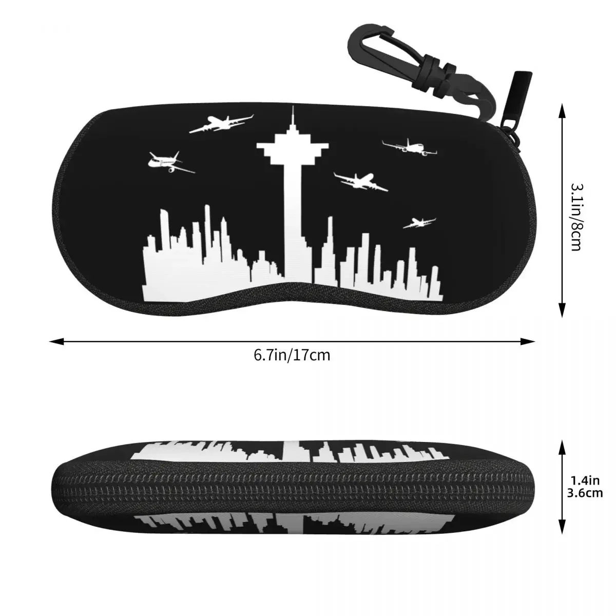 Custom Air Traffic Controller Aircraft Aviation Shell Eyeglasses Case  Cute Aviator Pilot Gift Glasses Case Sunglasses Box Pouch