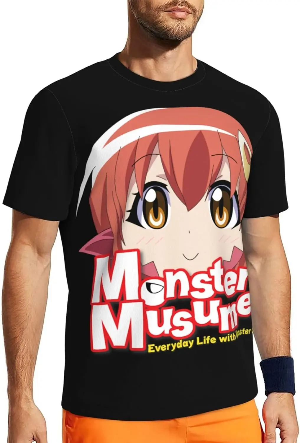 Anime Monster Musume Miia T Shirt Man's Summer O-Neck Clothes Casual Short Sleeves Tee