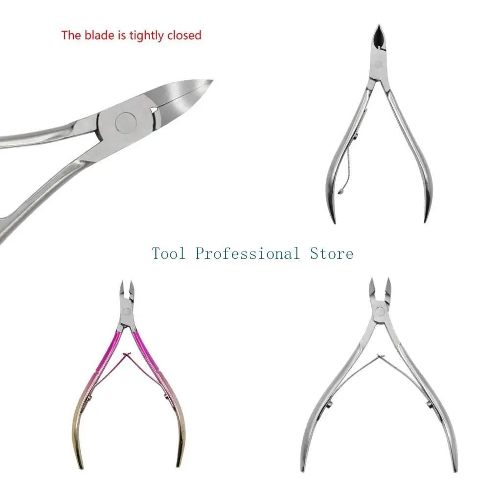 

57QF Cuticle Scissors Stainless Steel Manicure Pedicure Tools Dead Skin Scissor