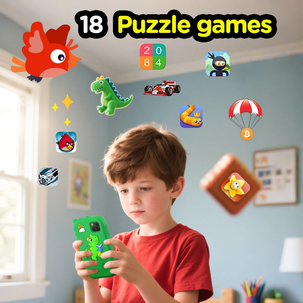Nueva actualización, teléfono inteligente para niños, juguete, grabación de vídeo, reproductor de música, 18 juegos, Mini teléfono para bebés, niños y niñas, regalos de cumpleaños