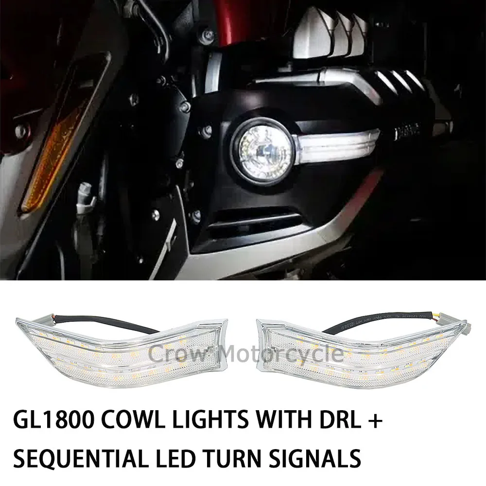 

For Honda GOLD WING Tour DCT Airbag GL 1800 F6B 2018-2022 Motorcycle Parts Fog Light Side Auxiliary Light LED Decorative Light