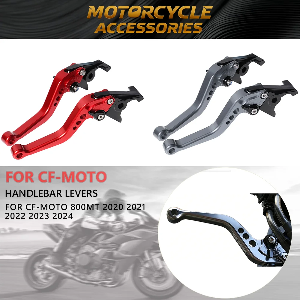 

800MT MT800 CNC Short Adjustable Brake Clutch Levers + Handlebar for CF-MOTO 800MT 2020-2024 Motorcycles Motorcycle accessories