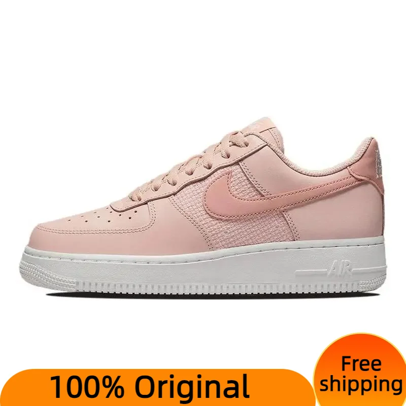  Nike Air Force 1 Low '07 ESS Cross Stitch Pink Oxford Women's Sneakers shoes DJ9945-600 With Original Box