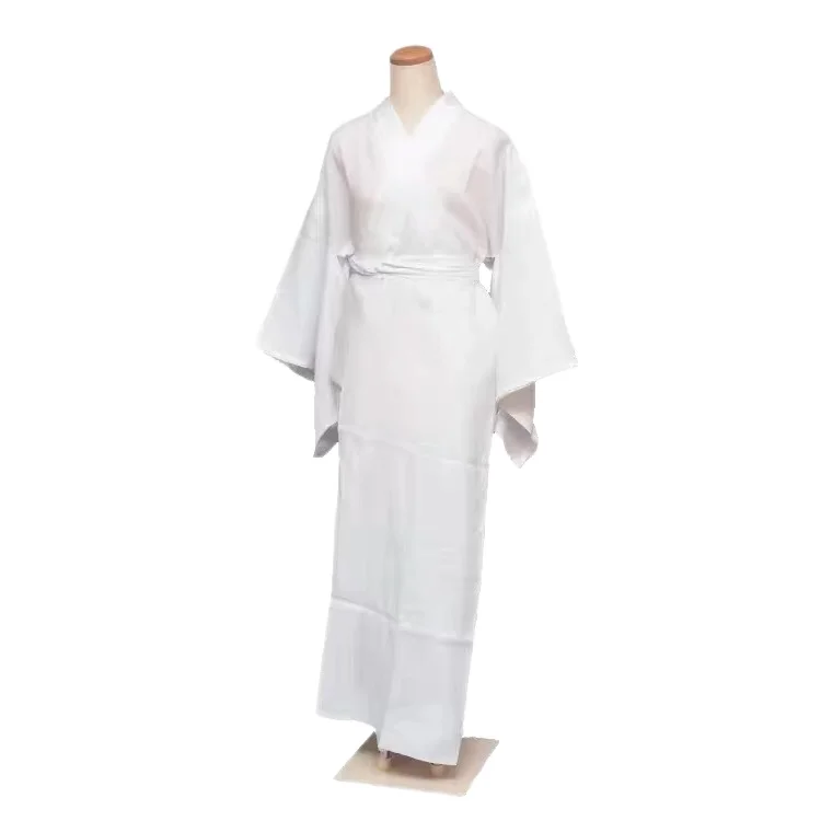 Biała dolna podszewka japońskie Kimono akcesoria Yukata damska bielizna bawełniana tkanina intymna odzież 120cm długość