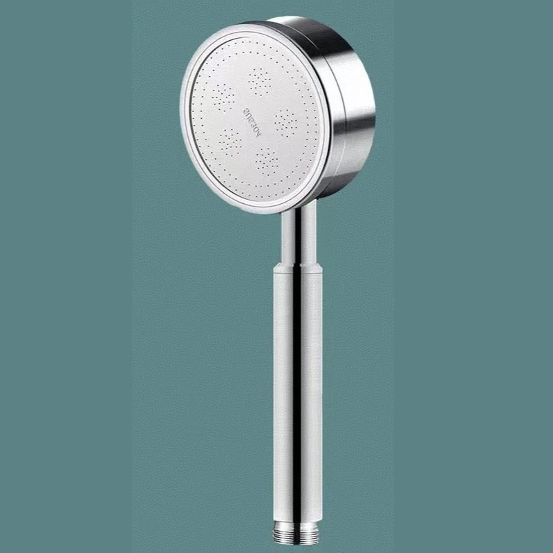 

1PC Handheld Shower Head Stainless Steel Bathroom High Pressure Water Saving Sprayer Nozzle Supercharged Rainfall Modes