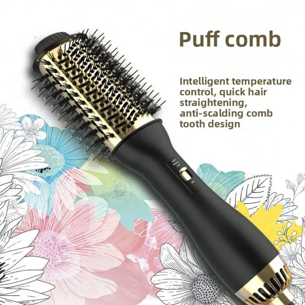 New 3-In-1 Hot Air Comb Roll Straight Dual-Purpose Negative Ion Blowing Comb Electric Blowing Quick Styling Hair Straightening Comb long-lasting volume 1 Set of Festival Gifts, Quick Heating, Ergonomic Handle, Hair and Beauty Tools, Travel Items view 3