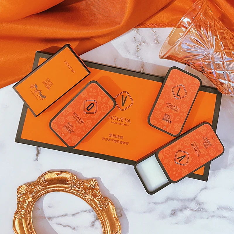 مجموعة عطور صلبة مكونة من 4 قطع، عطر زهري وفواكه، عطر يدوم طويلاً، عطر خفيف ومحمول، فكرة للهدايا/يوميًا